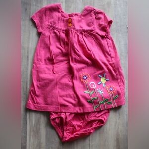 Carters Pink Dress With Floral Accents